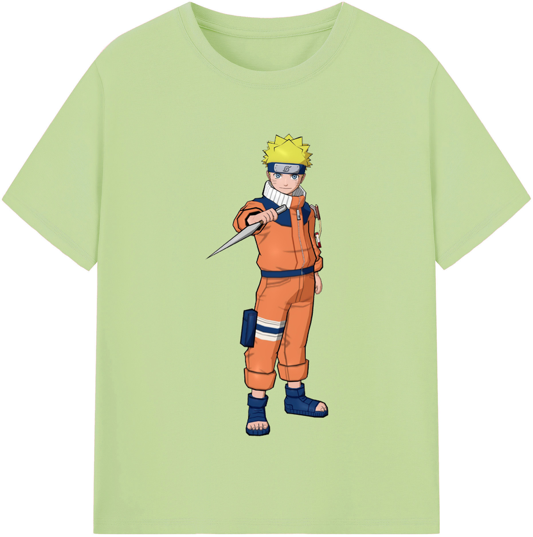 （画像用） NARUTO -ナルト- うずまき ナルト Uzumaki Naruto 綿100％半袖Tシャツ（フロントプリント）
